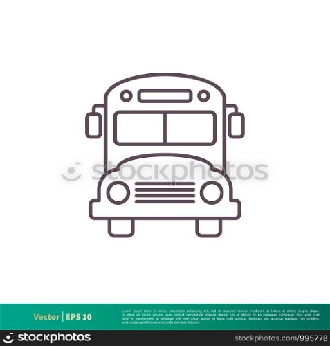 School Bus, Transportation Icon Vector Logo Template Illustration Design. Vector EPS 10.