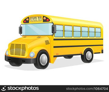 Yellow empty school bus design with title realistic vector illustration ...