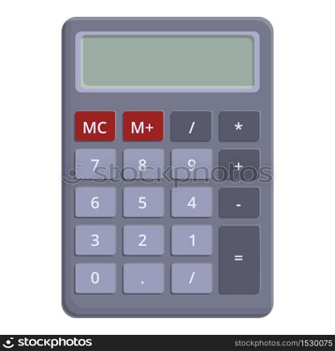 School calculator icon. Cartoon of school calculator vector icon for web design isolated on white background. School calculator icon, cartoon style