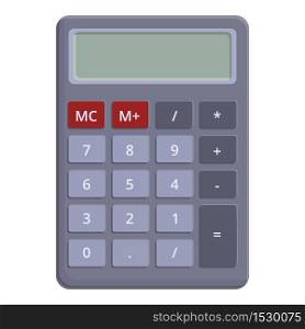 School calculator icon. Cartoon of school calculator vector icon for web design isolated on white background. School calculator icon, cartoon style