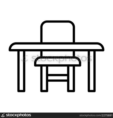 School chair icon vector sign and symbol