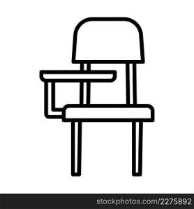 School chair icon vector sign and symbol
