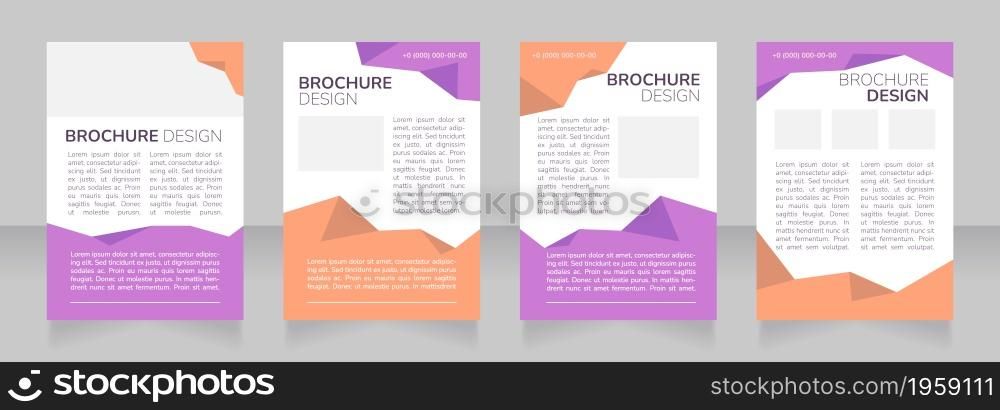 School community blank brochure layout design. Enhance student wellbeing. Vertical poster template set with empty copy space for text. Premade corporate reports collection. Editable flyer paper pages. School community blank brochure layout design