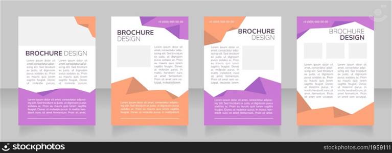 School community blank brochure layout design. Enhance student wellbeing. Vertical poster template set with empty copy space for text. Premade corporate reports collection. Editable flyer paper pages. School community blank brochure layout design