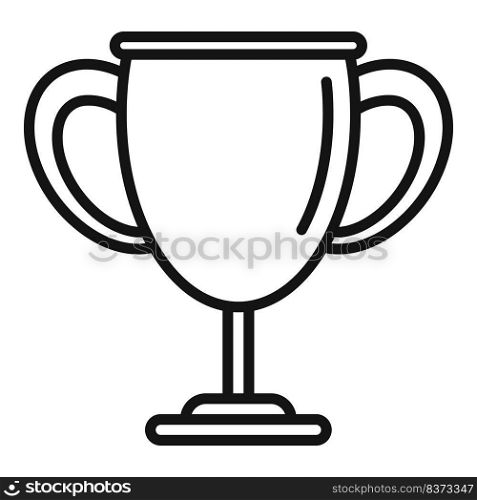 School cup icon outline vector. Test exam. Paper check. School cup icon outline vector. Test exam
