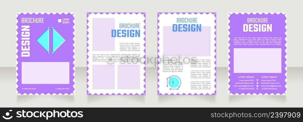School education blank brochure design. Template set with copy space for text. Premade corporate reports collection. Editable 4 paper pages. Teco Light, Semibold, Arial Regular fonts used. School education blank brochure design