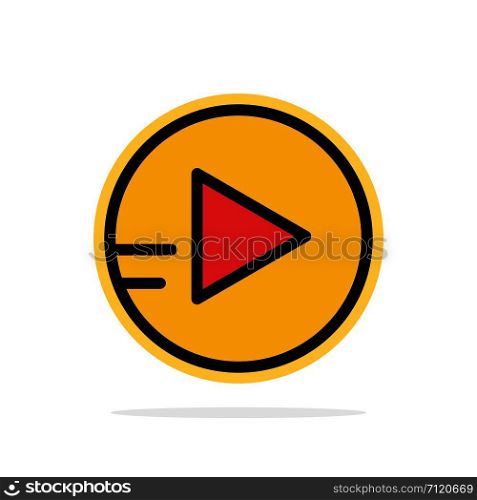 School Education, Play Abstract Circle Background Flat color Icon