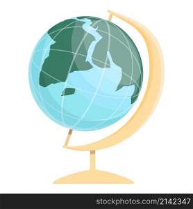 School globe icon cartoon vector. World earth. Geography map. School globe icon cartoon vector. World earth
