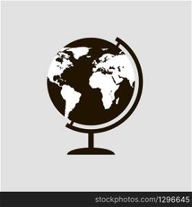 School globe icon vector illustration isolated on white background