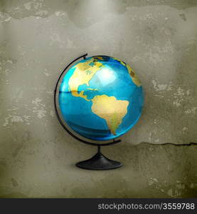 School globe, old-style vector