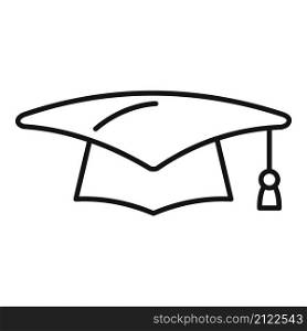 School graduation hat icon outline vector. Academy student. Academic cap. School graduation hat icon outline vector. Academy student