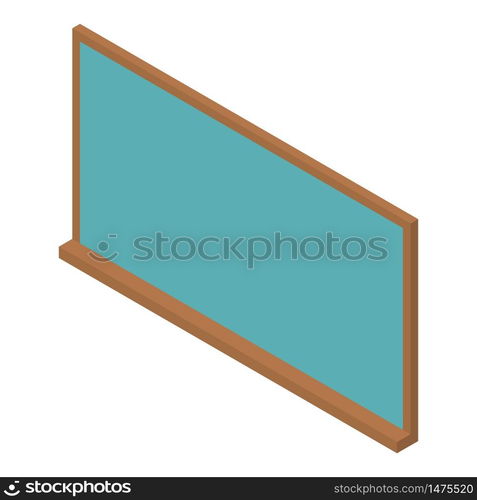 School green board icon. Isometric of school green board vector icon for web design isolated on white background. School green board icon, isometric style