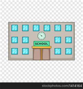 School icon. Cartoon illustration of school vector icon for web. School icon, cartoon style
