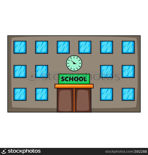 School icon. Cartoon illustration of school vector icon for web. School ...