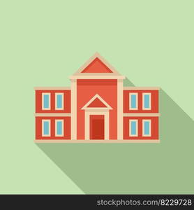 School icon flat vector. C&us education. City life. School icon flat vector. C&us education