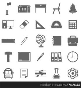 School icons on white background, stock vector