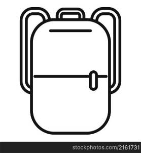 School laptop backpack icon outline vector. Bag case. Student briefcase. School laptop backpack icon outline vector. Bag case
