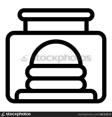 School lunchbox icon outline vector. Pack snack. Food bag. School lunchbox icon outline vector. Pack snack