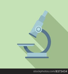 School microscope icon flat vector. University study. Career award. School microscope icon flat vector. University study