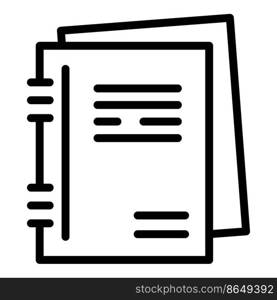 School notebooks icon outline vector. Student study. Help child. School notebooks icon outline vector. Student study