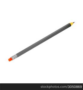 School pencil icon. Isometric of school pencil vector icon for web design isolated on white background. School pencil icon, isometric style