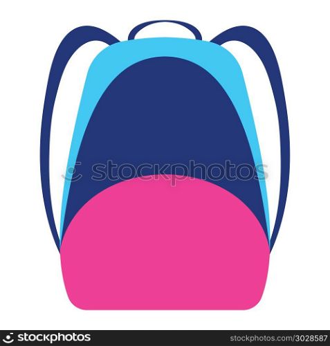 School rucksack icon. School rucksack icon. Flat color design. Vector illustration.
