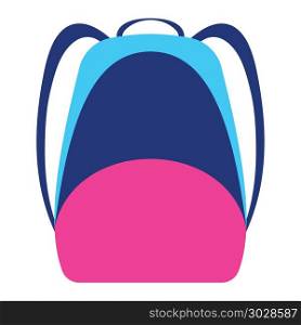 School rucksack icon. School rucksack icon. Flat color design. Vector illustration.