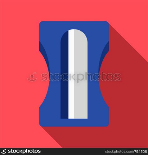 School sharpener icon. Flat illustration of school sharpener vector icon for web design. School sharpener icon, flat style