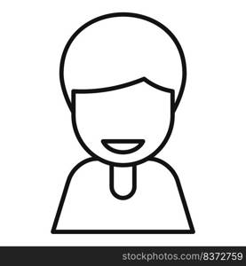 School smiling icon outline vector. Person character. Smile team. School smiling icon outline vector. Person character