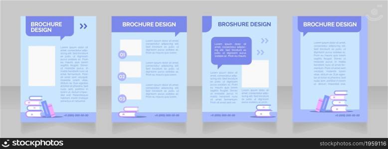 School-sponsored event blank brochure layout design. High school program. Vertical poster template set with empty copy space for text. Premade corporate reports collection. Editable flyer paper pages. School-sponsored event blank brochure layout design