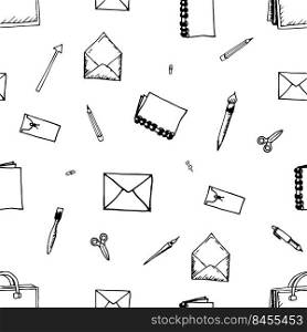 School Supplies. Education Supplies set. in doodle style. Vector illustration, a set of images. Briefcase brushes pencils. School Supplie. Education Supplies set. in doodle style. Vector illustration, a set of images. Briefcase brushes pencils