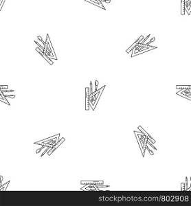 School supplies pattern seamless vector repeat geometric for any web design. School supplies pattern seamless vector