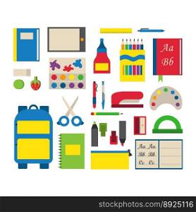 School supplies vector image