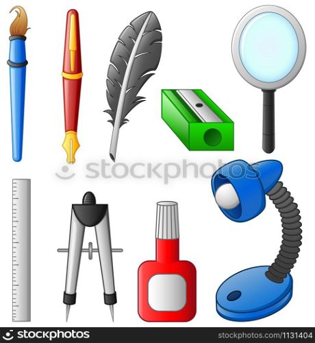 School tools for learning illustration