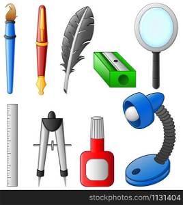 School tools for learning illustration