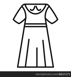 School uniform icon outline vector. Girl dress. Suit fashion. School uniform icon outline vector. Girl dress