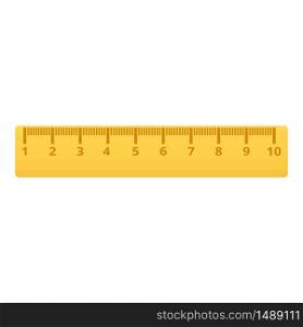 School wood ruler icon. Cartoon of school wood ruler vector icon for web design isolated on white background. School wood ruler icon, cartoon style