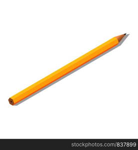 School yellow kid pen icon. Isometric of school yellow kid pen vector icon for web design isolated on white background. School yellow kid pen icon, isometric style