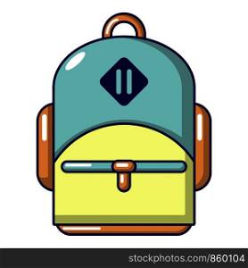 Schoolbag icon. Cartoon illustration of schoolbag vector icon for web. Schoolbag icon, cartoon style