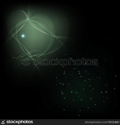 Sci-Fi freeform wave line network background, stock vector
