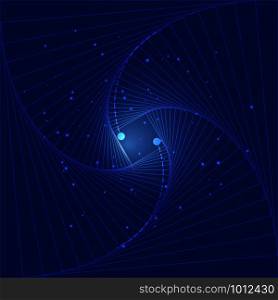 Sci-Fi rhombus freeform network background, stock vector