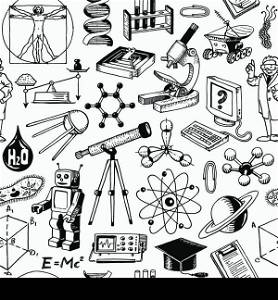 Science And Education Seamless Pattern Background