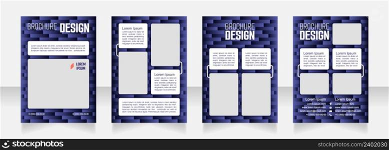 Science and exploration blank brochure design. Template set with copy space for text. Premade corporate reports collection. Editable 4 paper pages. Smooch Sans Light, Bold, Arial Regular fonts used. Science and exploration blank brochure design