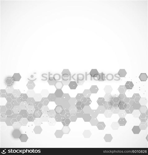 Science background vector. Science background with hexagons design vector illustration