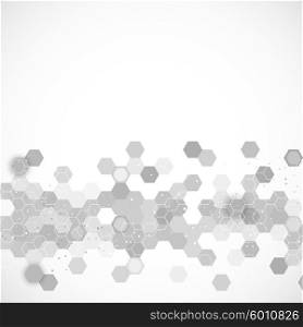Science background vector. Science background with hexagons design vector illustration