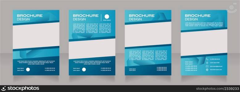 Science-based company blank brochure design. Template set with copy space for text. Premade corporate reports collection. Editable 4 paper pages. Syne Bold, Arial Regular fonts used. Science-based company blank brochure design