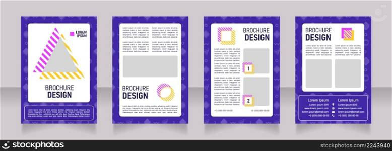 Science blank brochure design. Template set with copy space for text. Premade corporate reports collection. Editable 4 paper pages. Bahnschrift SemiLight, Bold SemiCondensed, Arial Regular fonts used. Science blank brochure design