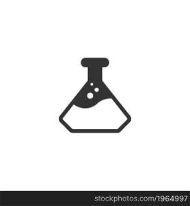 Science bottle lab logo icon design template vector