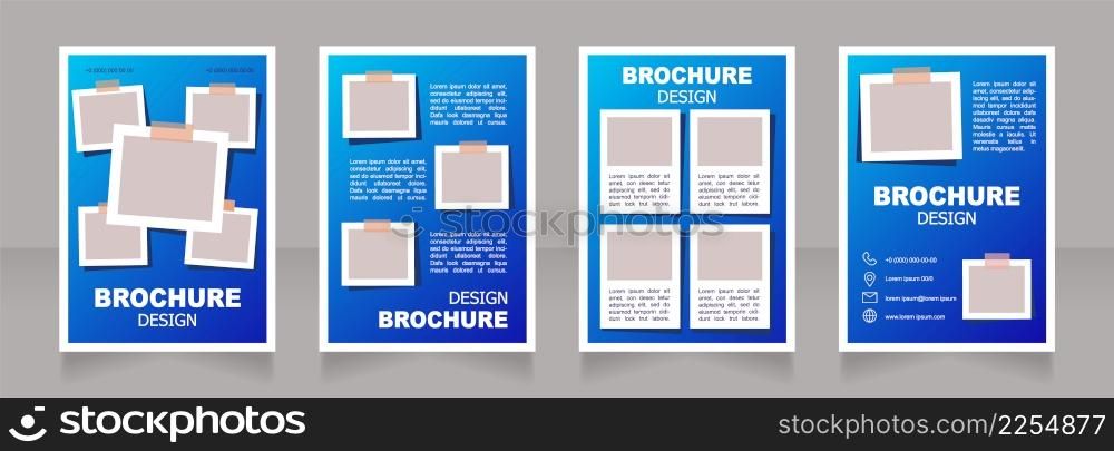 Science class for schoolchildren blank brochure design. Template set with copy space for text. Premade corporate reports collection. Editable 4 paper pages. Arial, Tahoma fonts used. Science class for schoolchildren blank brochure design
