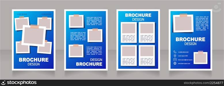 Science class for schoolchildren blank brochure design. Template set with copy space for text. Premade corporate reports collection. Editable 4 paper pages. Arial, Tahoma fonts used. Science class for schoolchildren blank brochure design